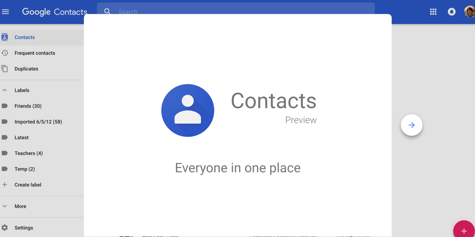 Send google contacts to iphone online